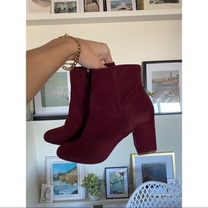 Burgundy Heeled Booties